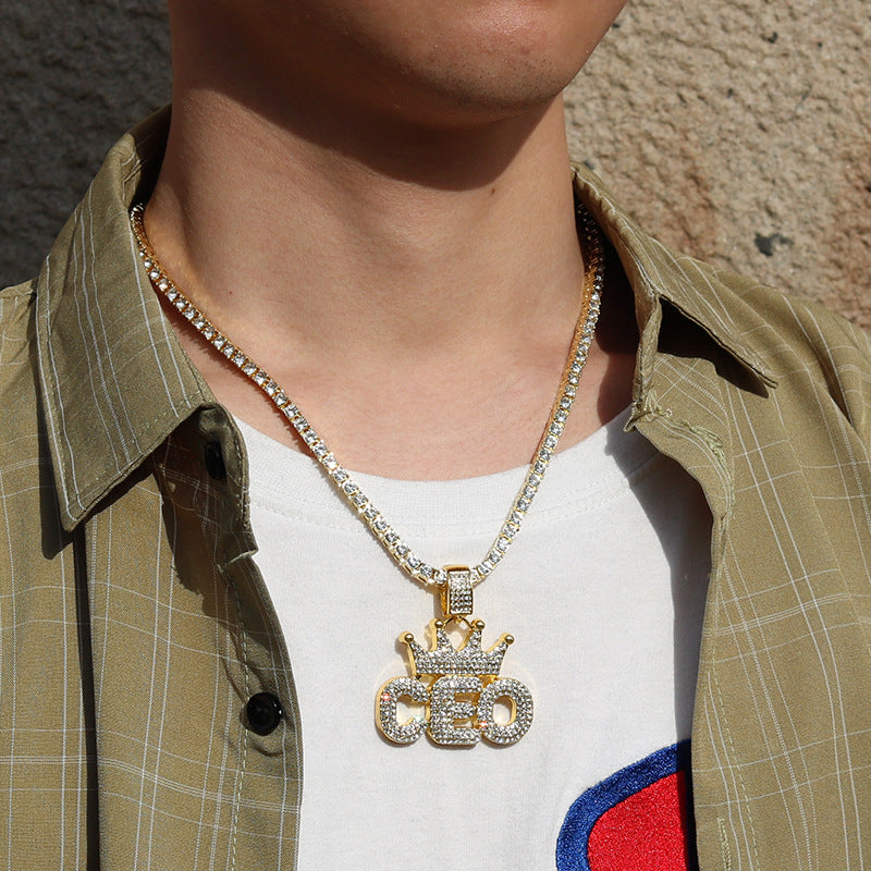 Hip Hop Pendant Crown Ceo Letter Niche Design