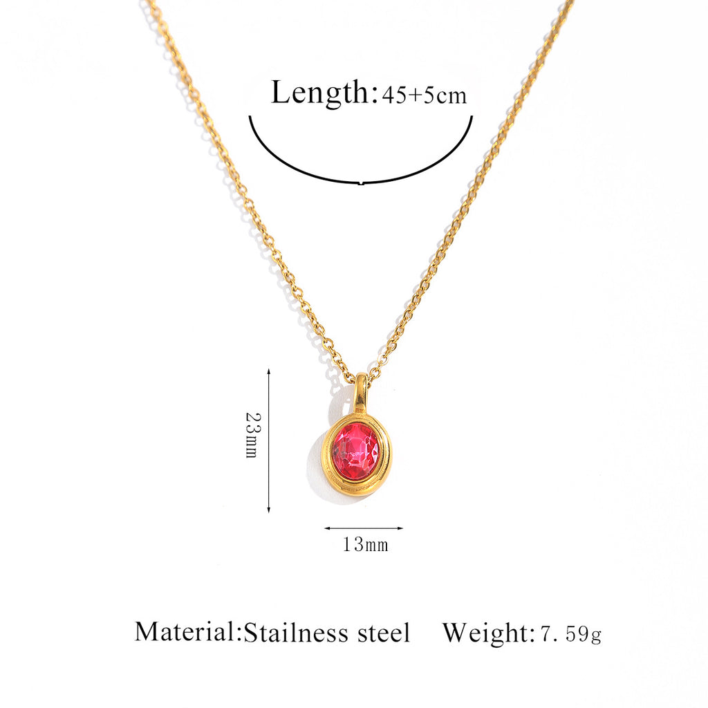 Stainless Steel French Style Ins Style Retro Oval