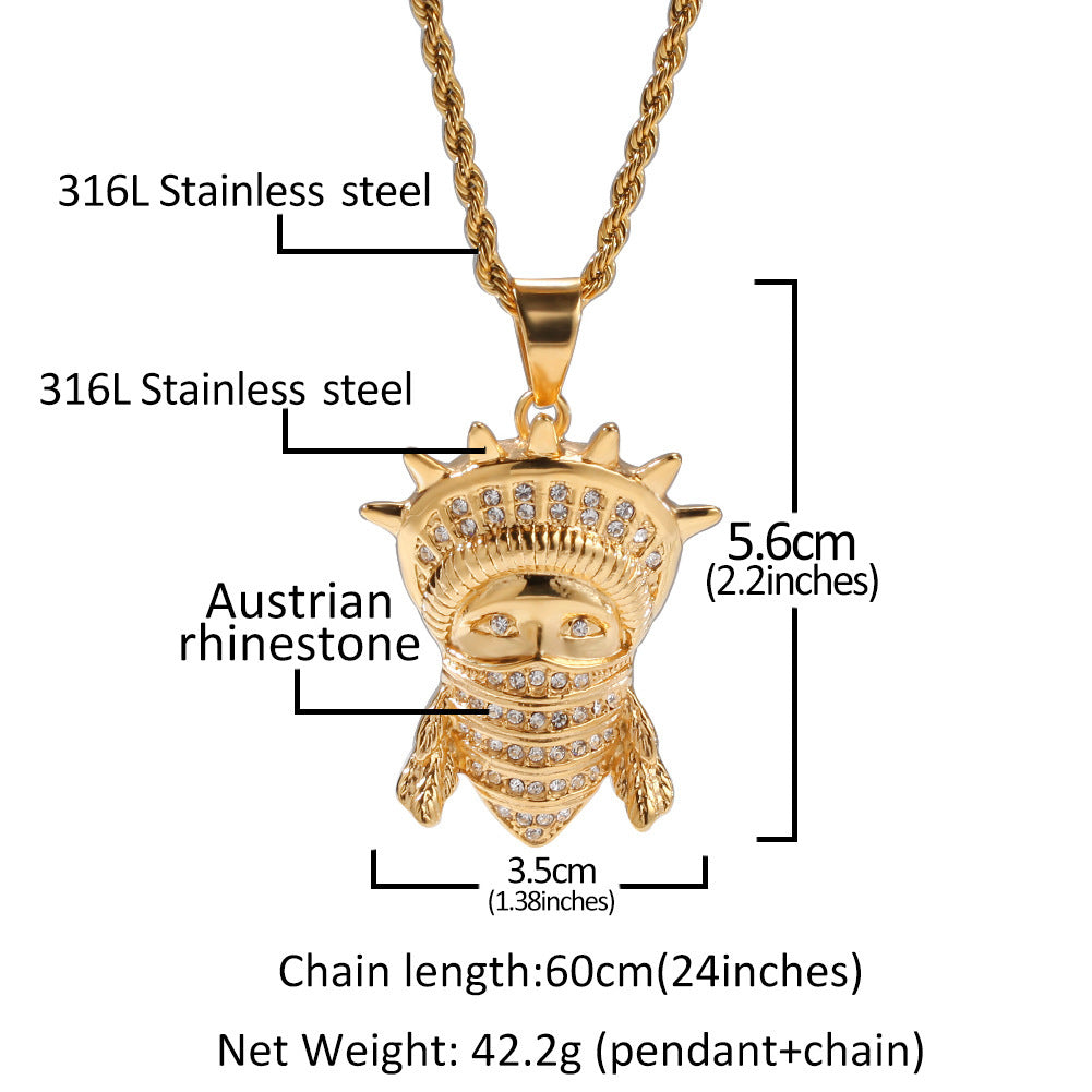 Hip Hop Stainless Steel Pendant Necklace Punk Rock