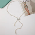 Tweed Style Pearl Waist Chain Decoration Summer Dress