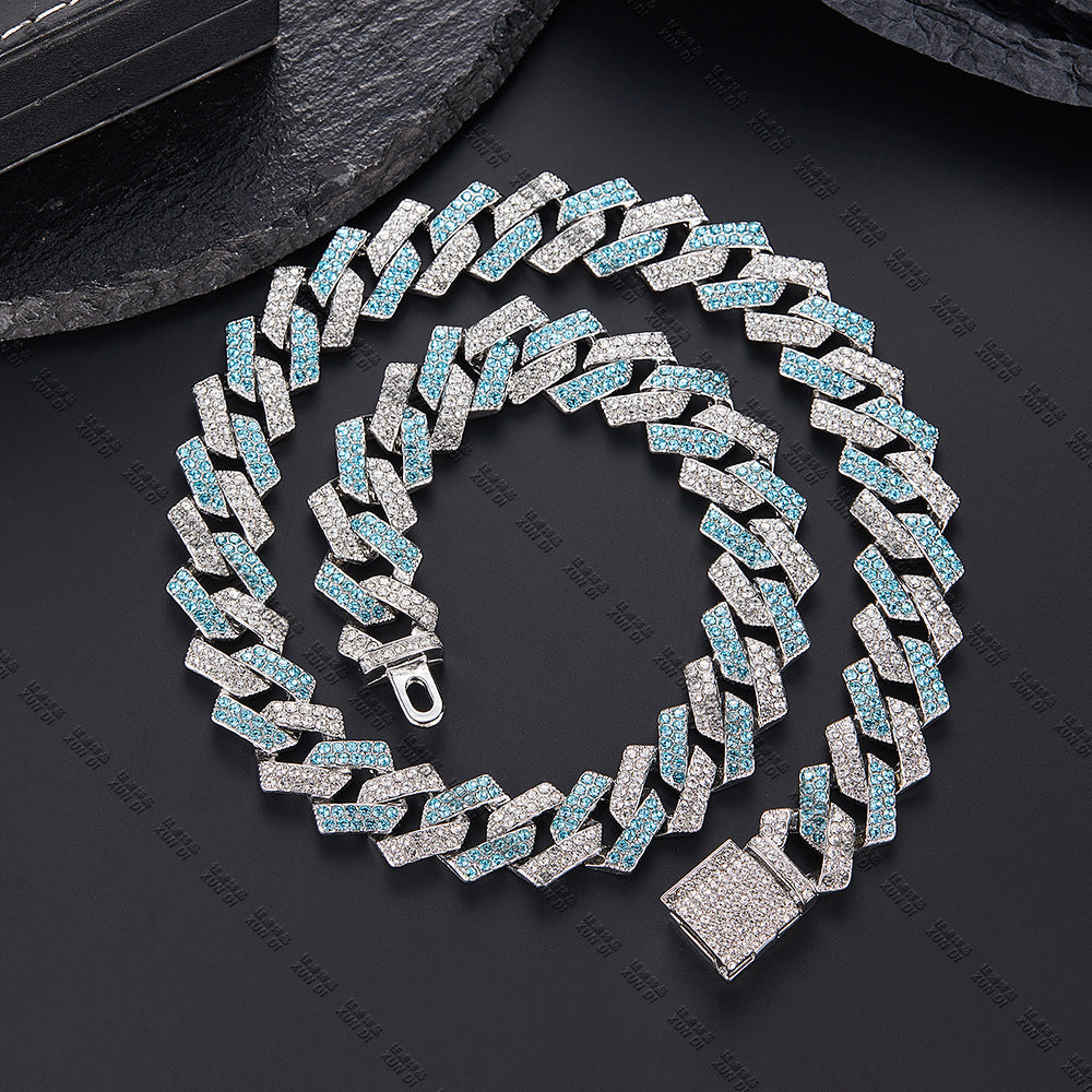 Xindi Popular Men'S Necklace 15Mm Exaggerated Diamond Geometric