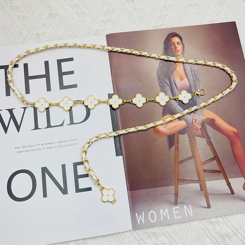 Fragrant Style Waist Chain Women'S Summer Metal Four