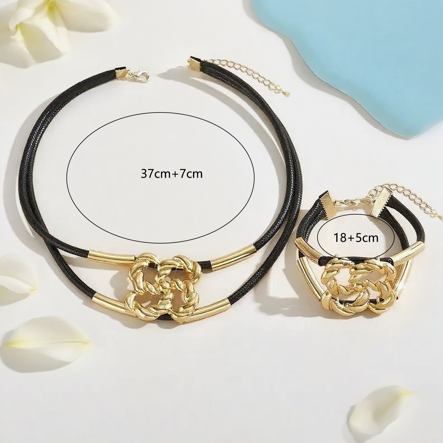 Versatile Metal Chain Decorative Twist Pendant Necklace Bracelet