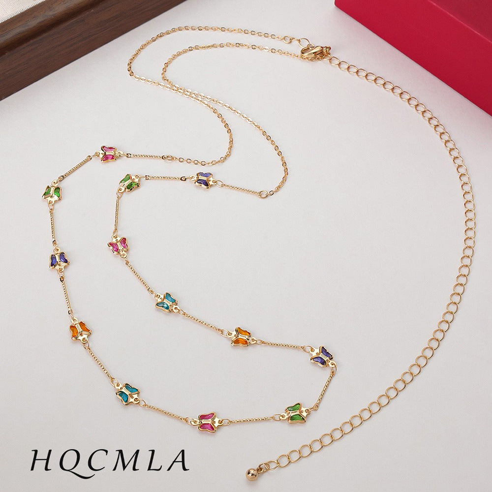 Butterfly Waist Chain With Dress Shirt Belt Women'S
