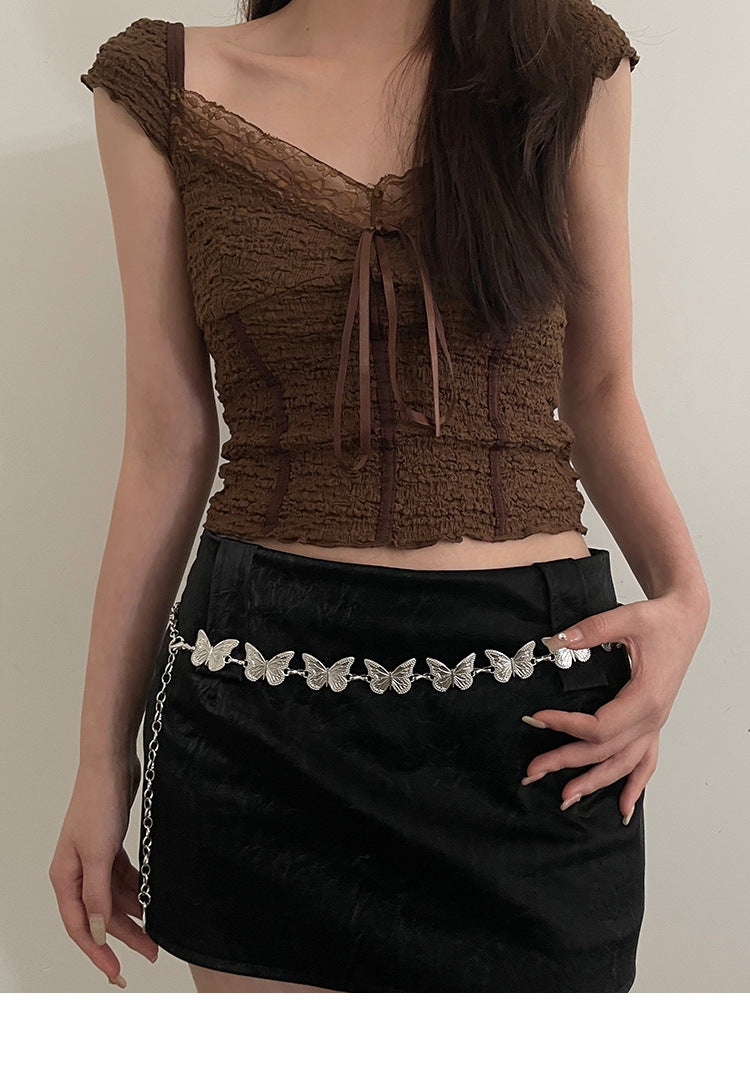 Butterfly Waist Chain Niche Design Belt Metal Chain