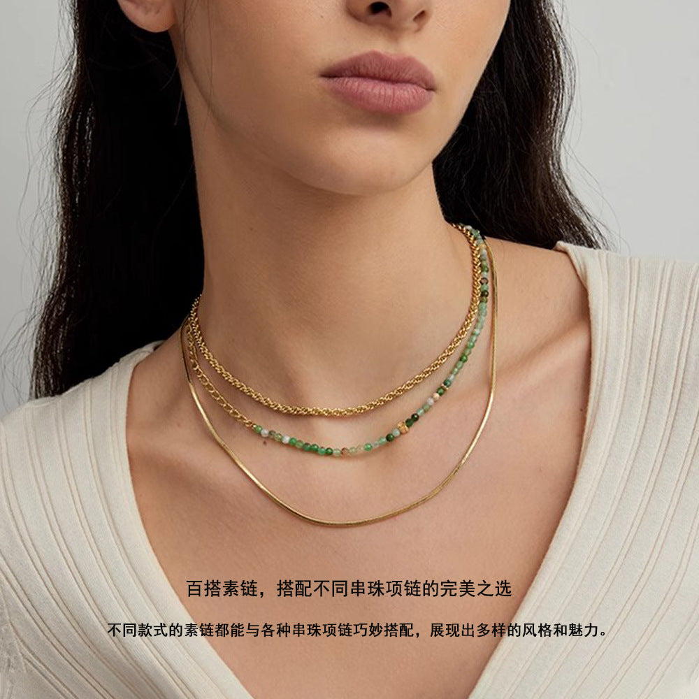 Lishan Versatile Bowknot Titanium Steel Metal Chain Series