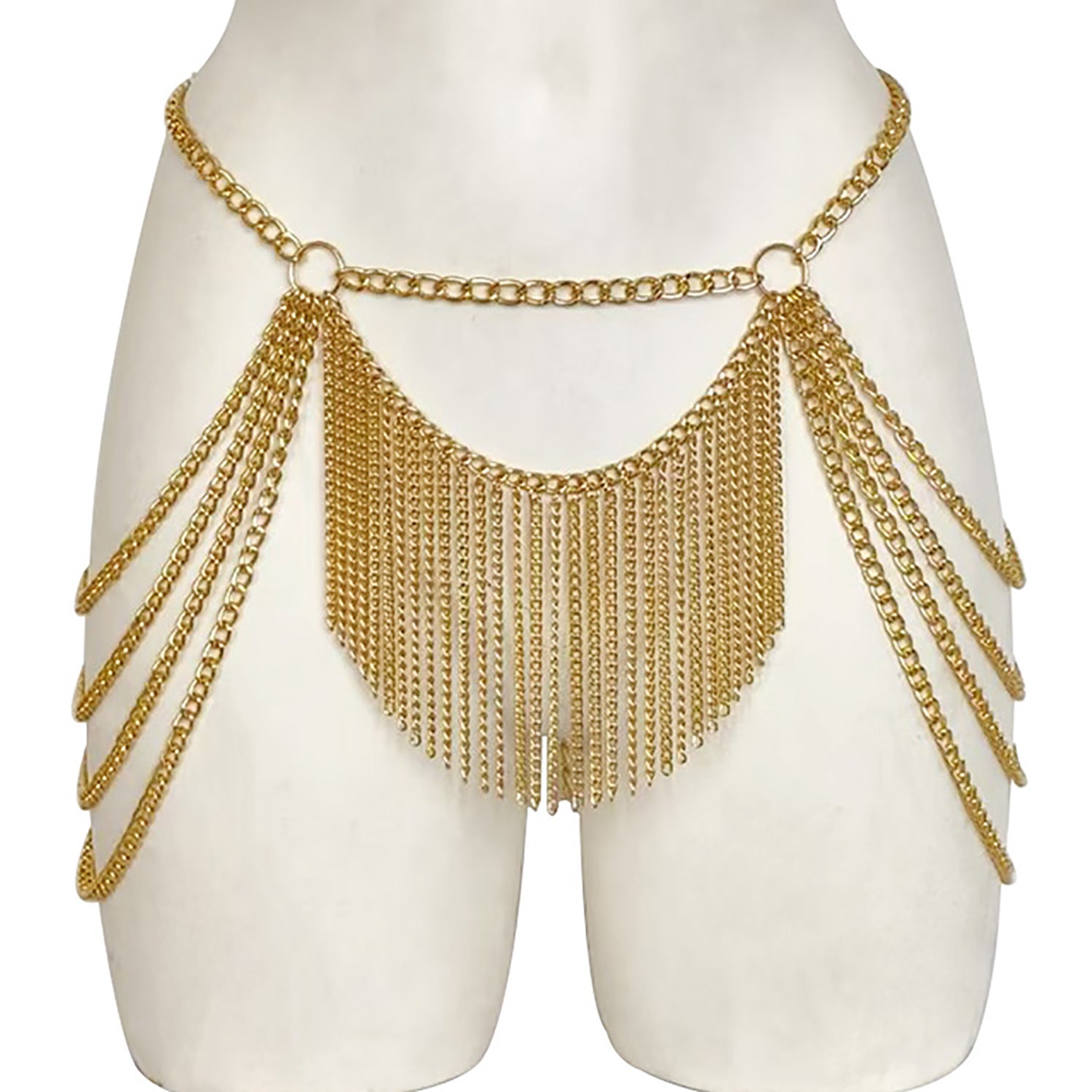 Women'S Metal Chain Tassel Chest Chain Body Chain