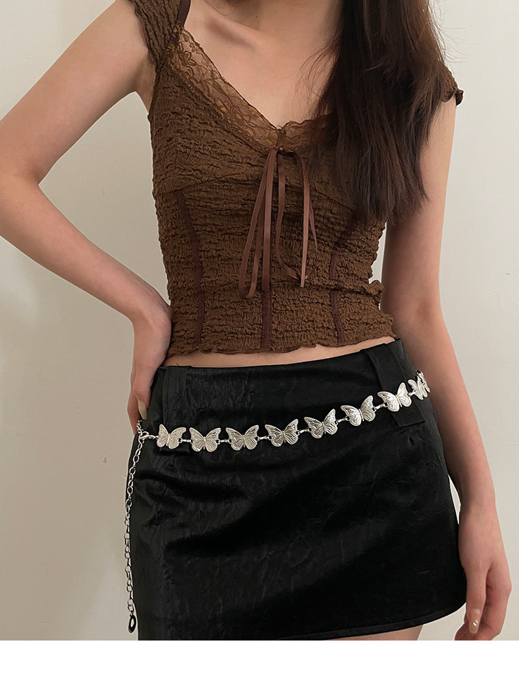 Butterfly Waist Chain Niche Design Belt Metal Chain