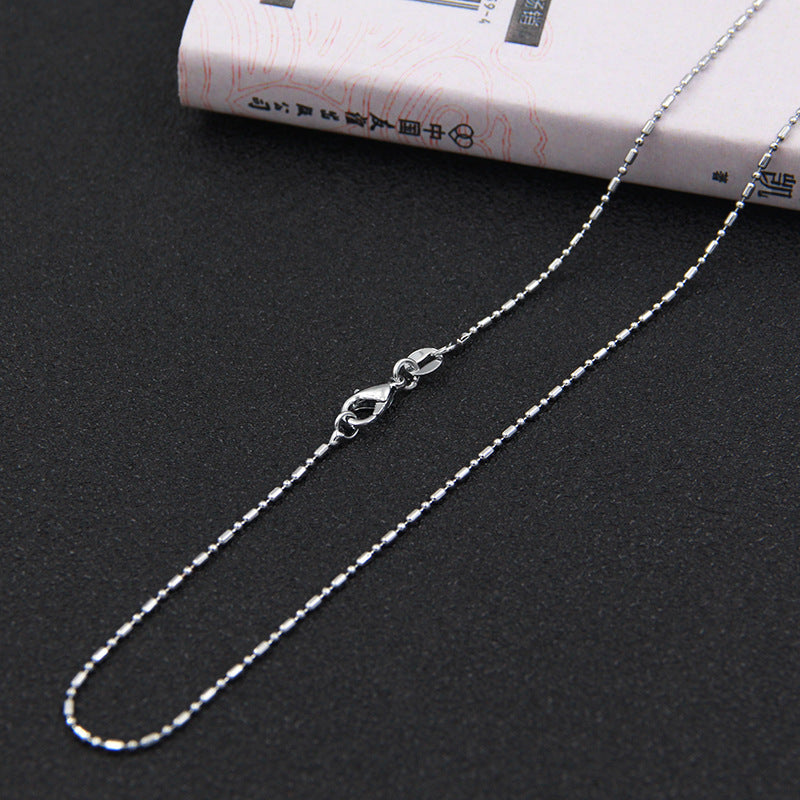 Silver Necklace Ladies Clavosin Chain Simple Pendant Chain