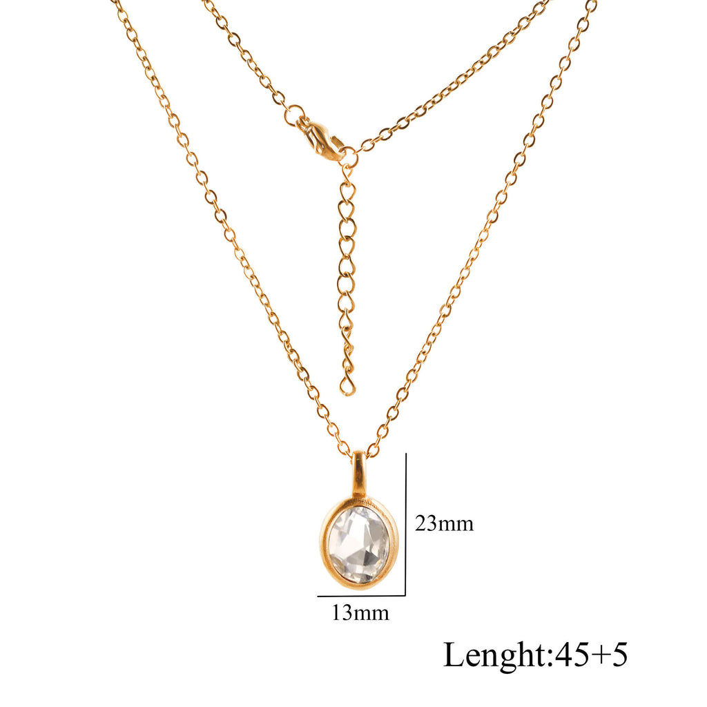 Stainless Steel French Style Ins Style Retro Oval