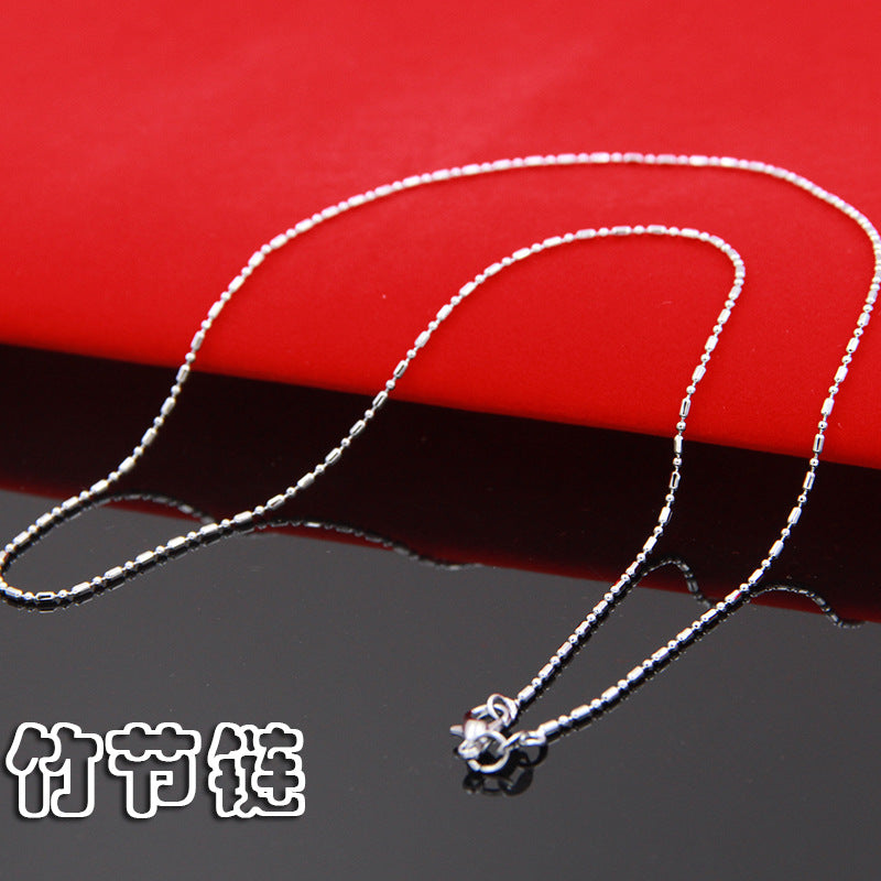 Silver Necklace Ladies Clavosin Chain Simple Pendant Chain