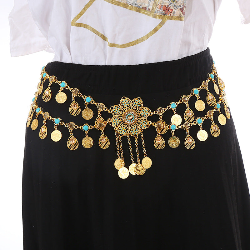 Retro Tassel Coin Folk Dance Belly Dance Bohemian