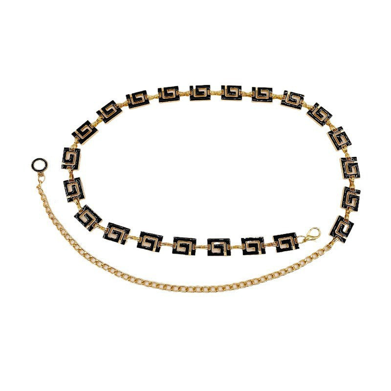 Waist Chain Women'S Skirt Shirt Tight Waist Decorative