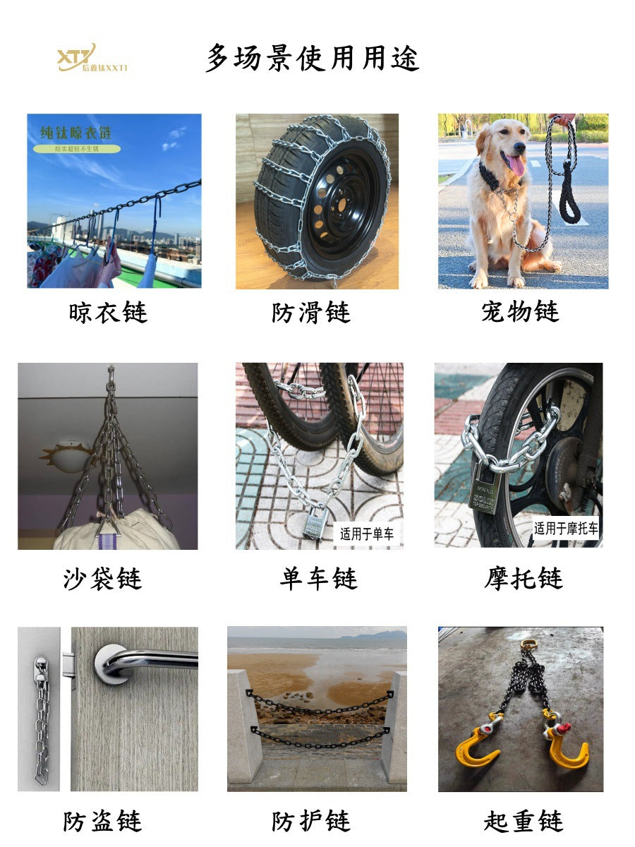 Pure Titanium Welded Joint Industrial Chain Corrosion Resistant