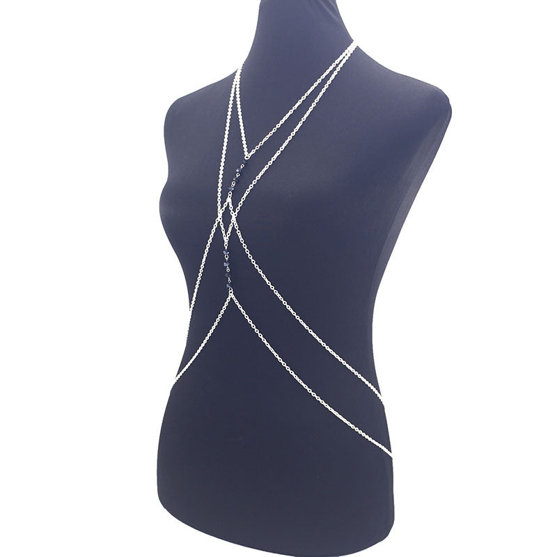 Metal Geometric Body Chain Women'S Bikini Summer Beach