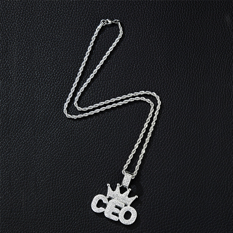 Hip Hop Pendant Crown Ceo Letter Niche Design