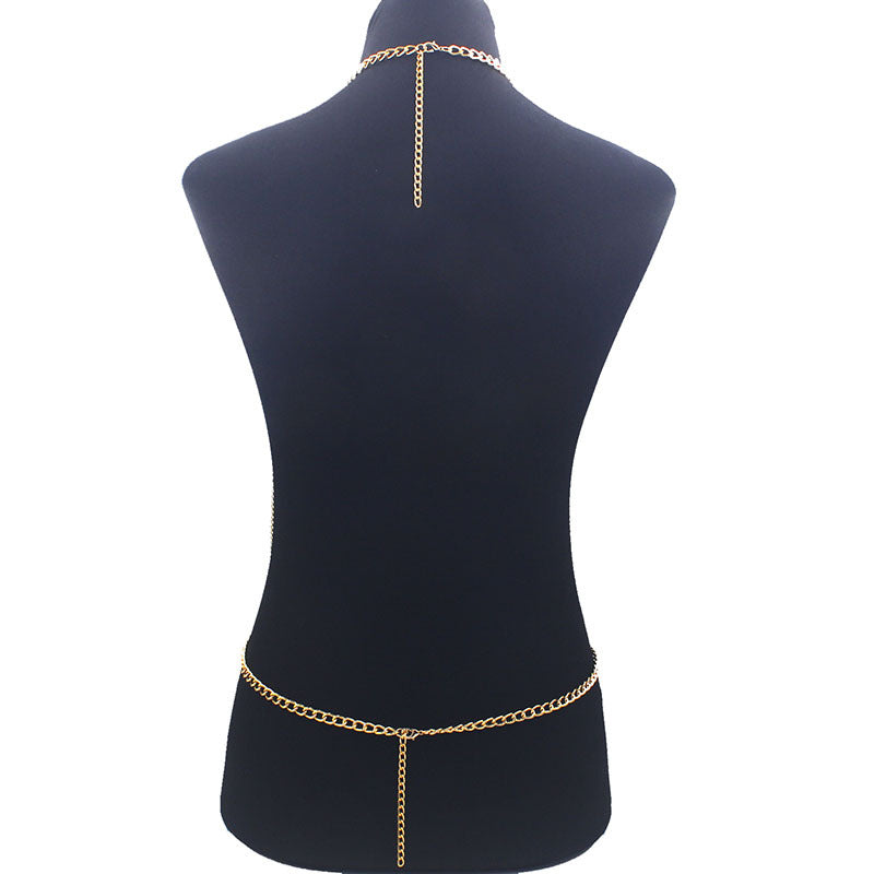 Women'S Metal Aluminum Chain Halter Necklace Nightclub Performance