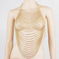 Exaggerated Chest Chain Gold And Silver Multi Layer