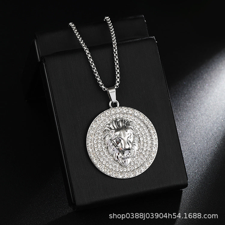 Aliexpress Three Dimensional Diamond Set Disc Lion Head