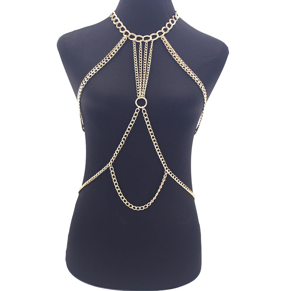 Body Chain Exaggerated Ladies Personality Punk Style Cross
