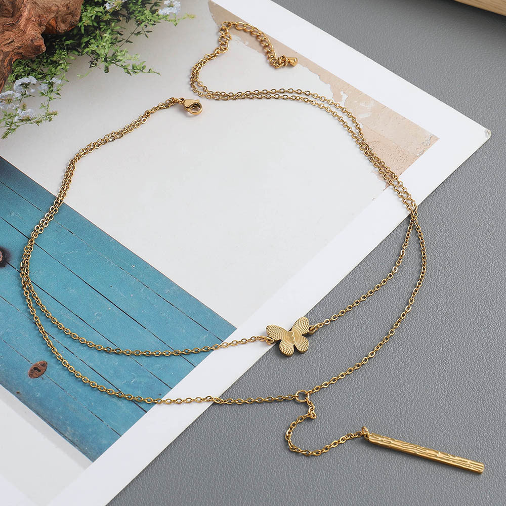 Lishan Versatile Bowknot Titanium Steel Metal Chain Series