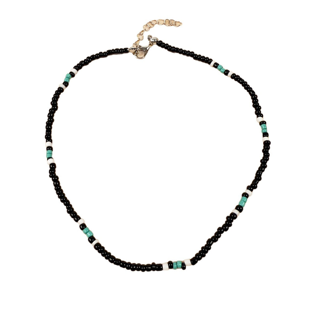 Jewelry Personalized Mixed Colorful Rice Bead Clavicle Necklace
