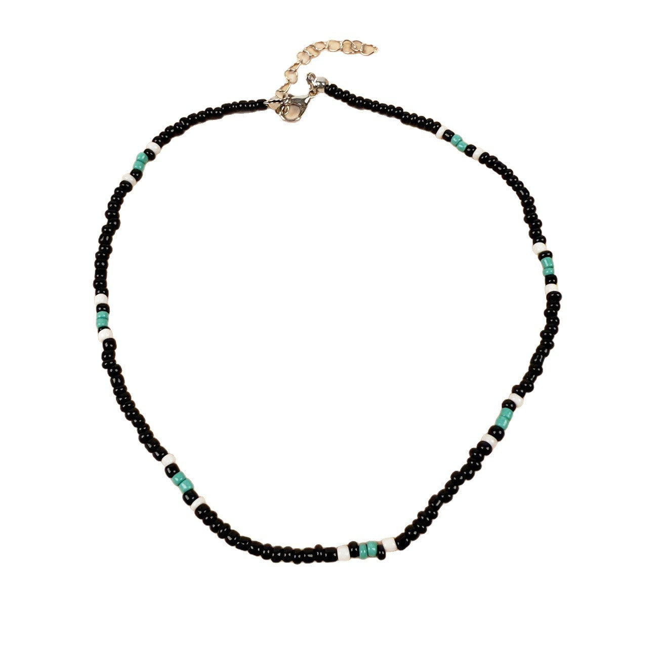 Jewelry Personalized Mixed Colorful Rice Bead Clavicle Necklace