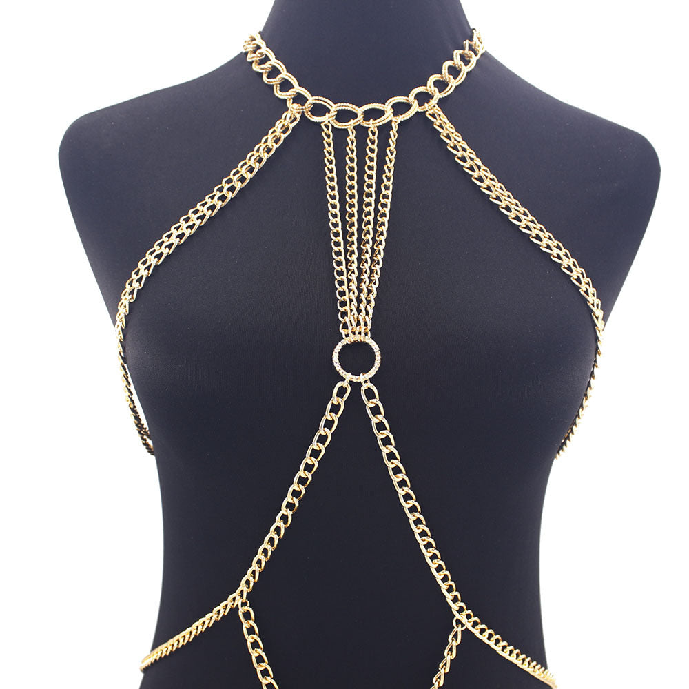 Body Chain Exaggerated Ladies Personality Punk Style Cross