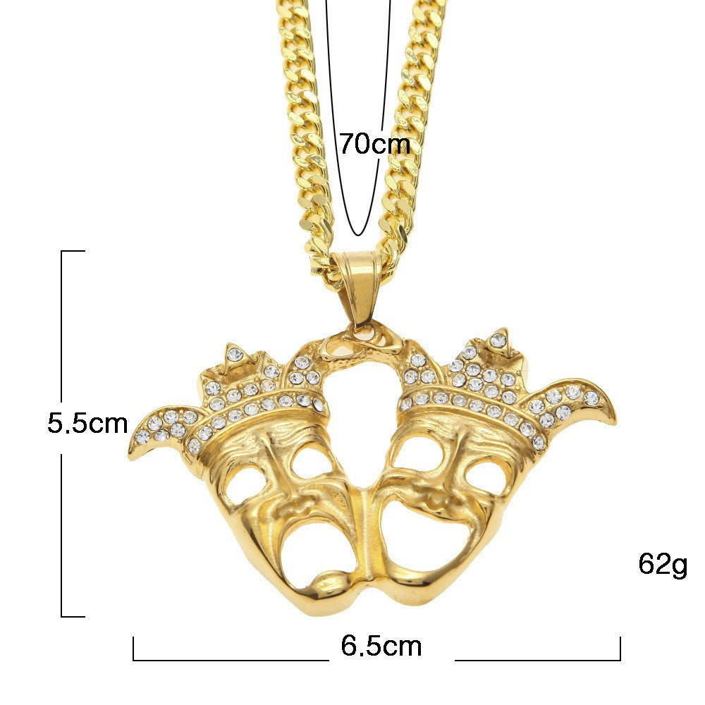 Hip Hop Stainless Steel Pendant Necklace Punk Rock