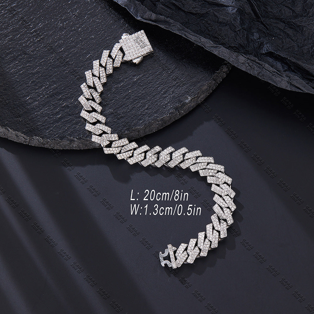 Hip Hop Product Bar Cuban Chain 12Mm Alloy