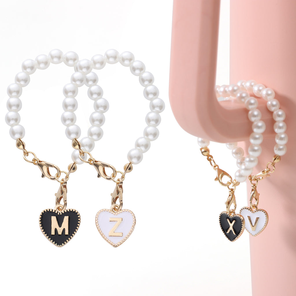Keychain Cup Pearl Chain Love Chain Strap Lobster