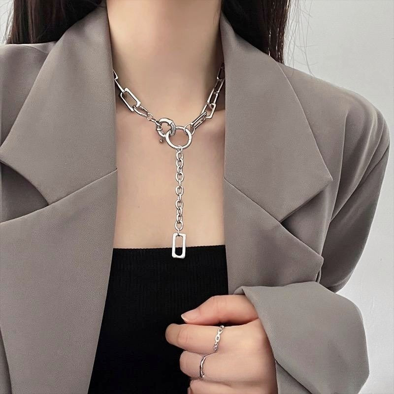 High End Niche Metal Splicing Necklace Hip Hop