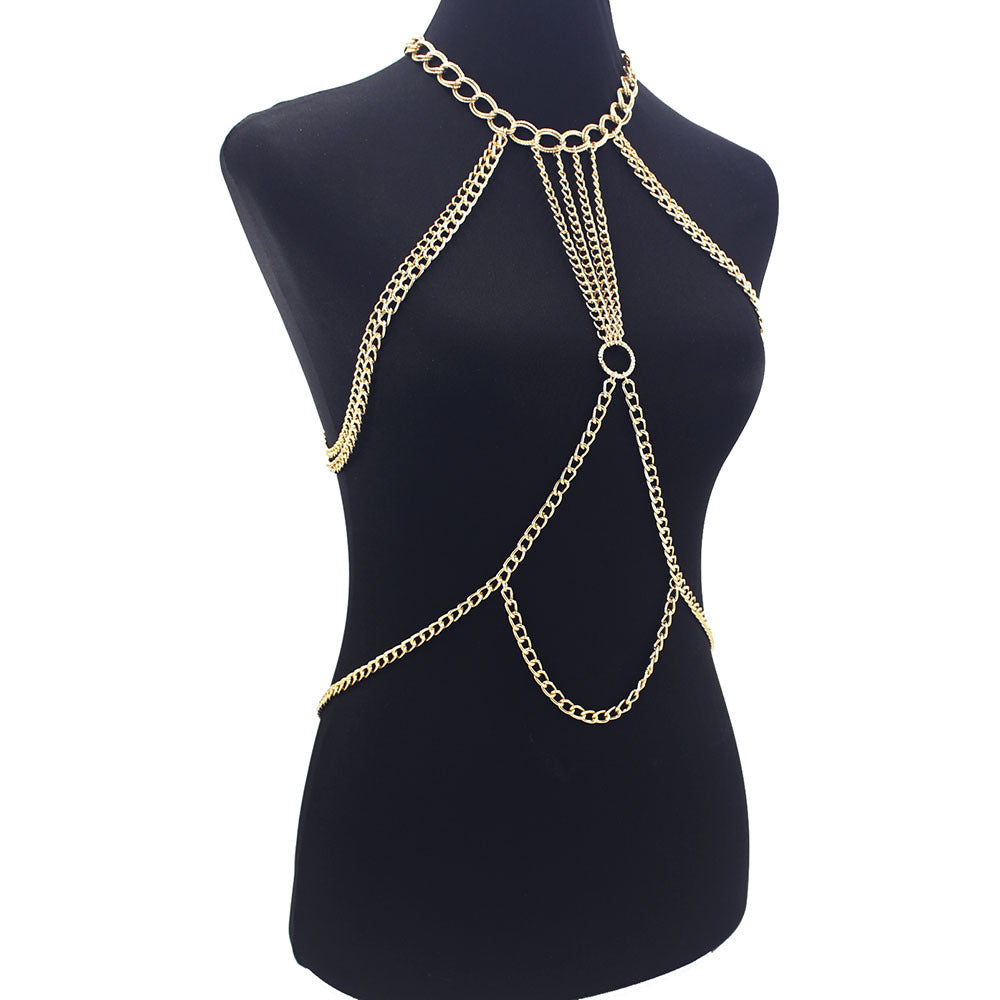 Body Chain Exaggerated Ladies Personality Punk Style Cross