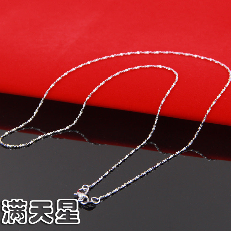 Silver Necklace Ladies Clavosin Chain Simple Pendant Chain