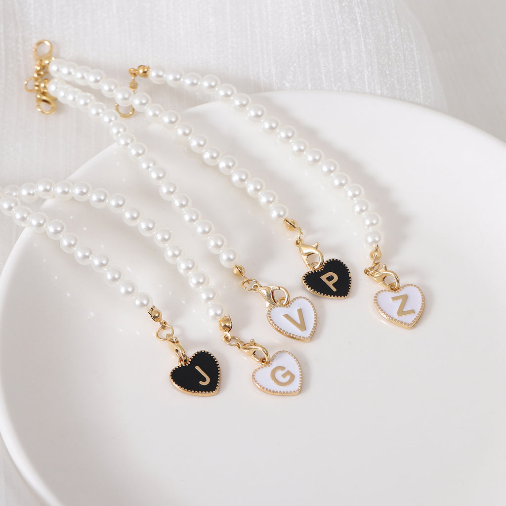 Keychain Cup Pearl Chain Love Chain Strap Lobster