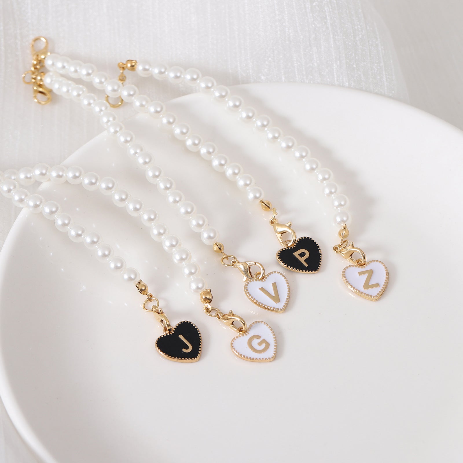Keychain Cup Pearl Chain Love Chain Strap Lobster