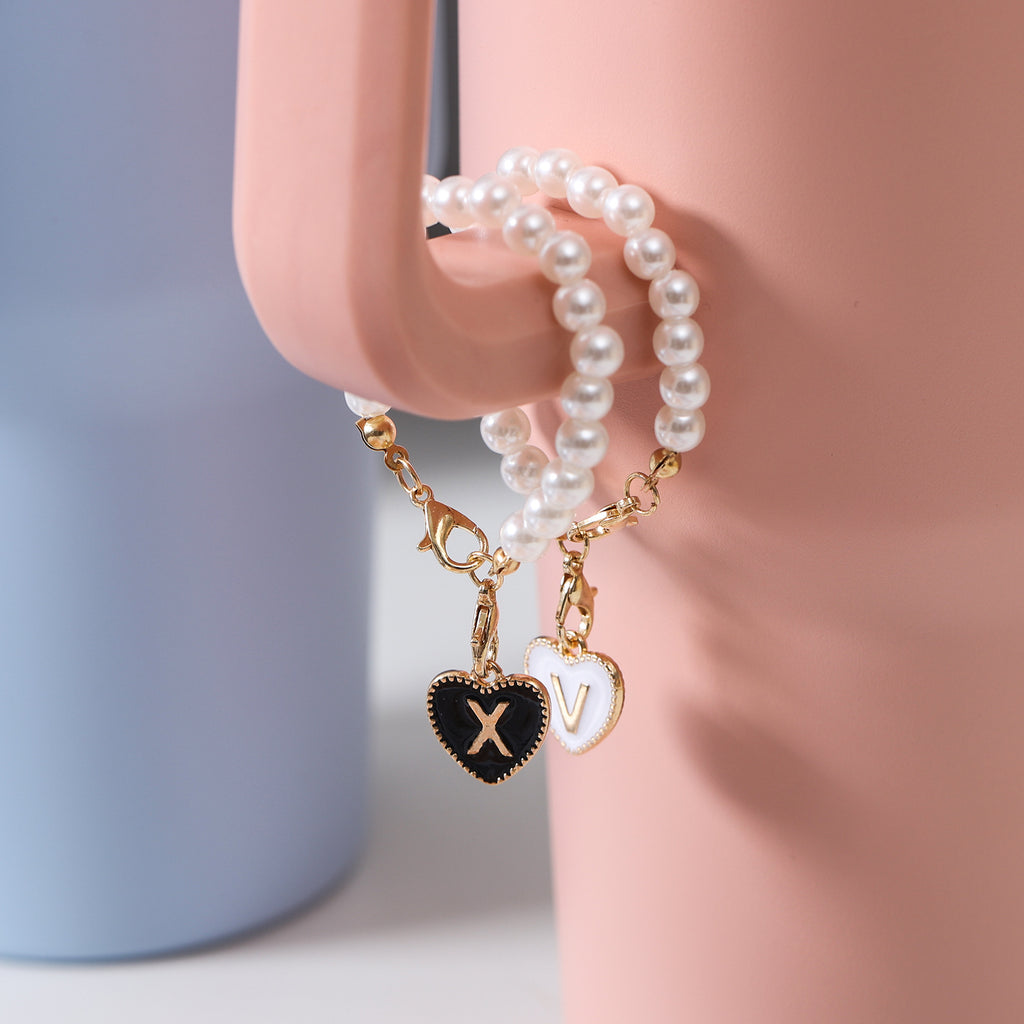 Keychain Cup Pearl Chain Love Chain Strap Lobster