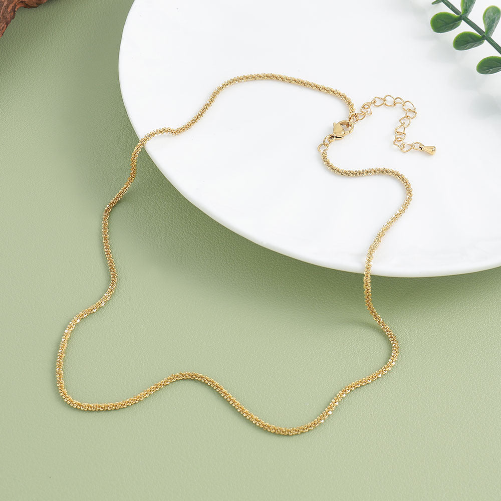Lishan Versatile Bowknot Titanium Steel Metal Chain Series