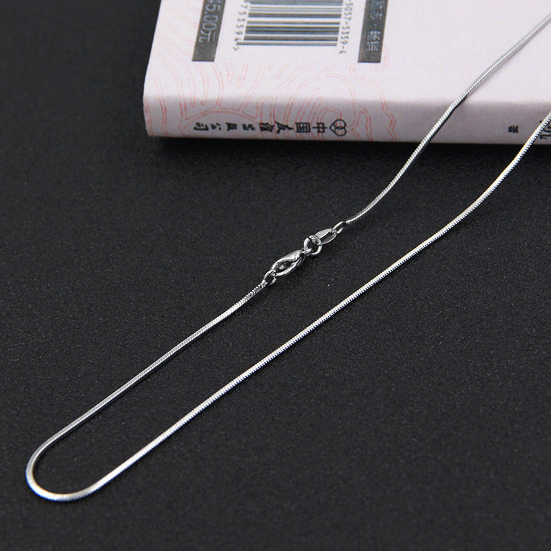 Silver Necklace Ladies Clavosin Chain Simple Pendant Chain