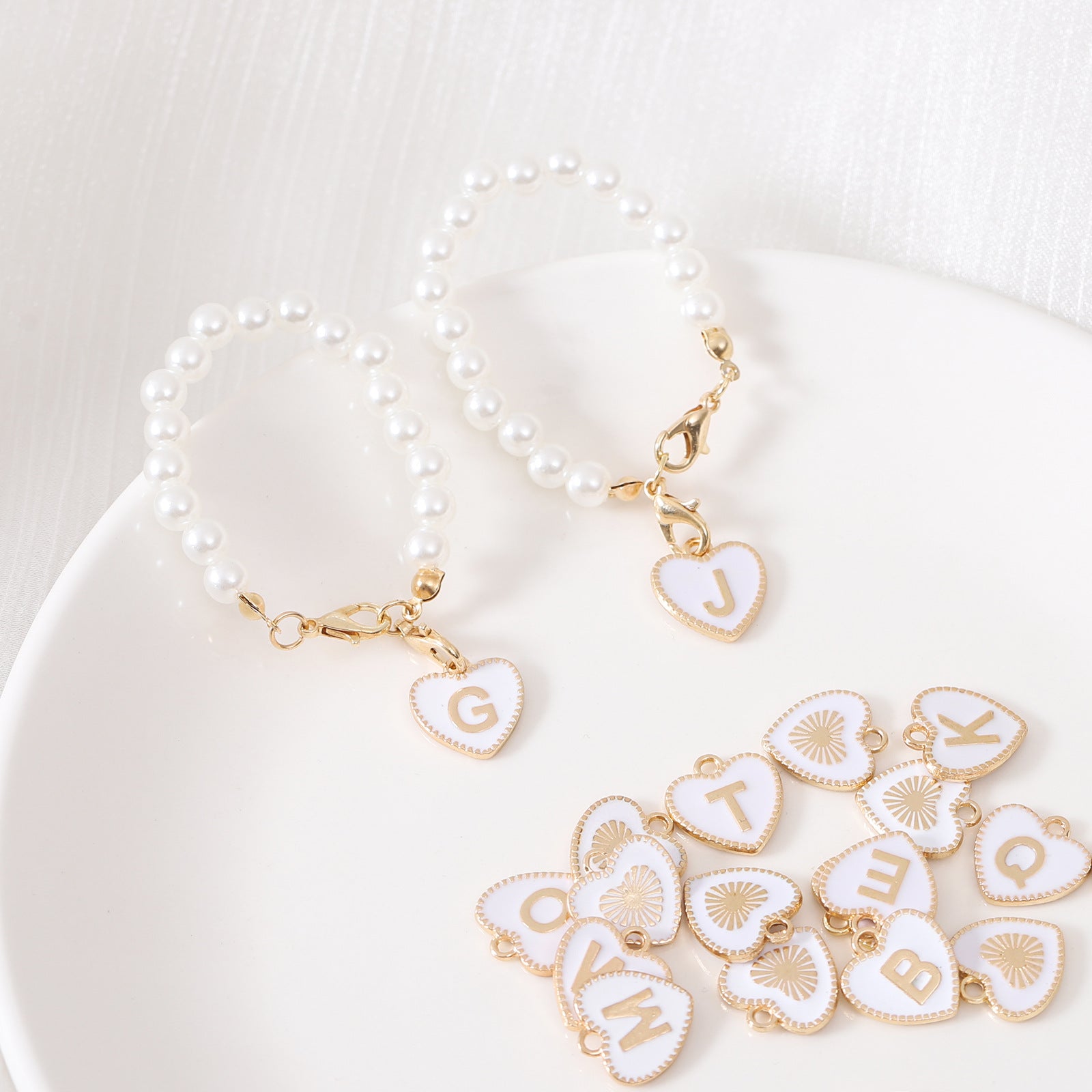 Keychain Cup Pearl Chain Love Chain Strap Lobster