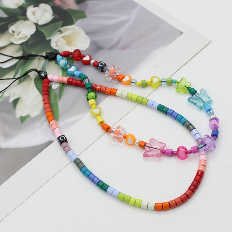 Online Popular Anti Lost Mobile Phone Chain Rainbow