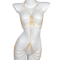 Full Diamond Geometric Butterfly Tassel Body Chain For
