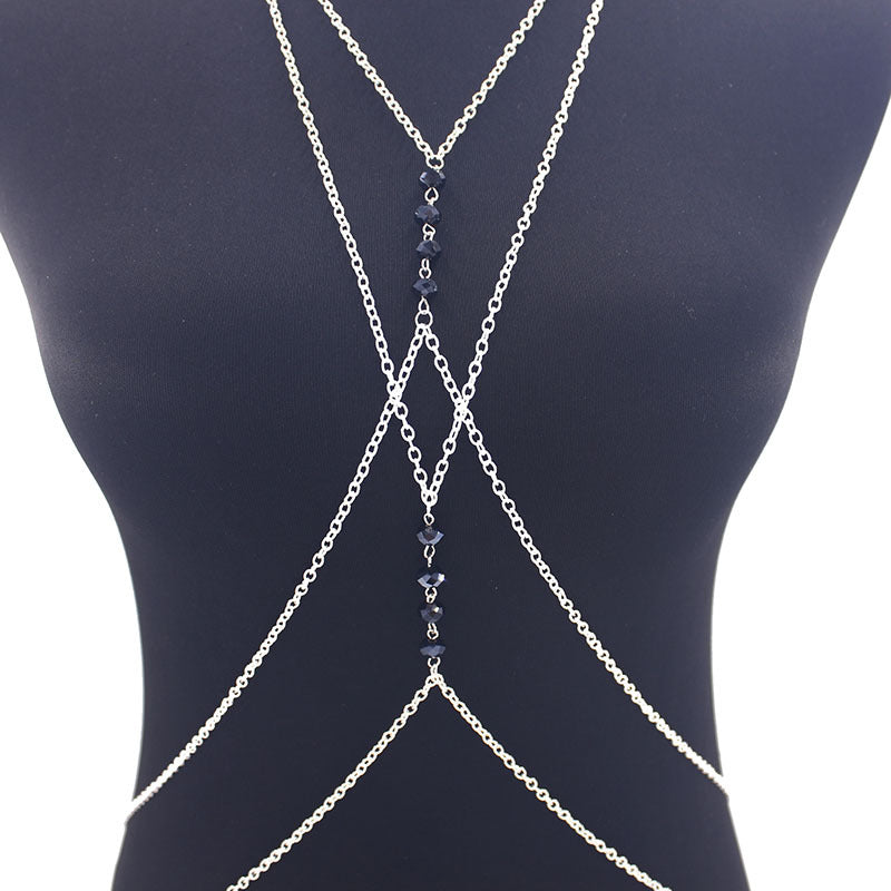 Metal Geometric Body Chain Women'S Bikini Summer Beach