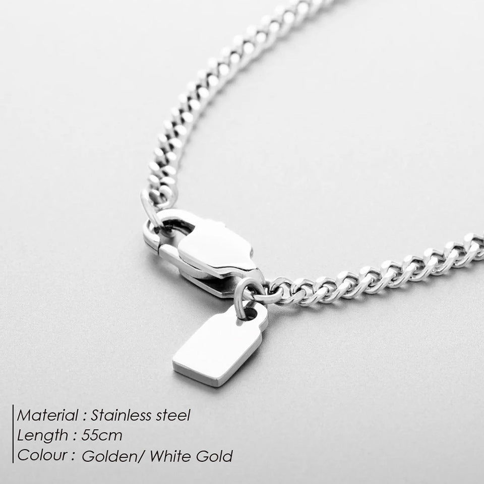 Hip Hop Style Versatile Cuban Chain Clavicle Chain