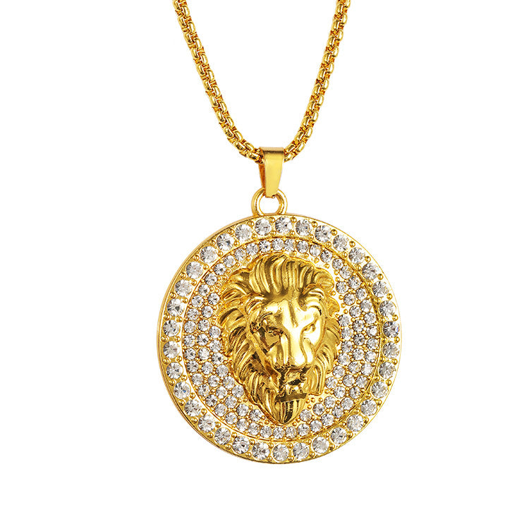 Aliexpress Three Dimensional Diamond Set Disc Lion Head