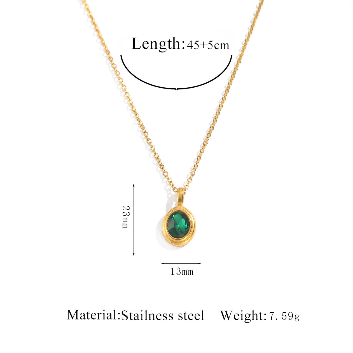Stainless Steel French Style Ins Style Retro Oval