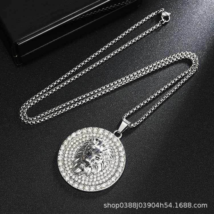 Aliexpress Three Dimensional Diamond Set Disc Lion Head