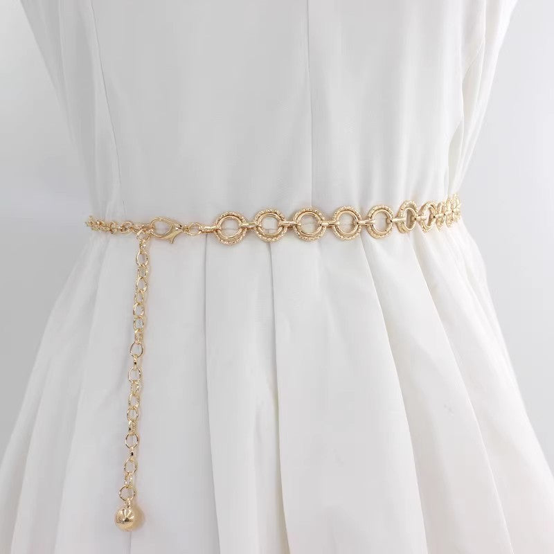 Versatile Metal Waist Chain For Women Thin Belt