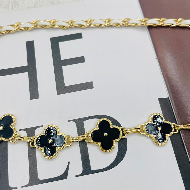 Fragrant Style Waist Chain Women'S Summer Metal Four