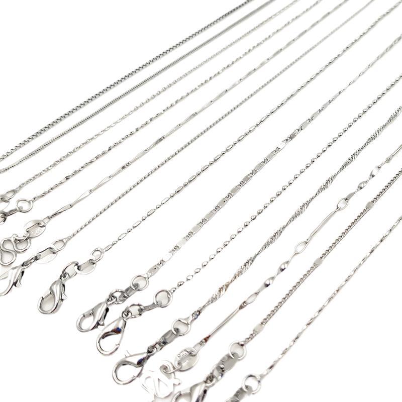 Silver Necklace Ladies Clavosin Chain Simple Pendant Chain